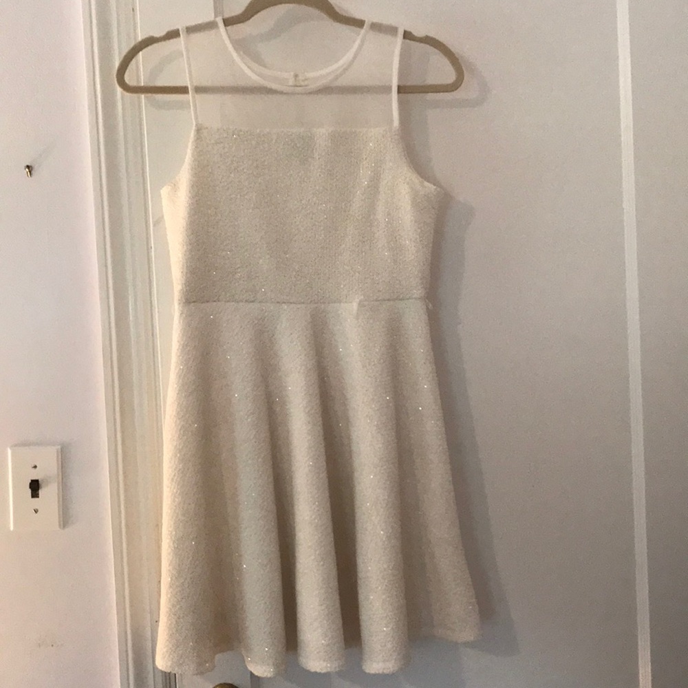 Girls dress - white, sparkly